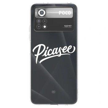 Picasee διαφανής θήκη σιλικόνης Xiaomi Poco X4 Pro 5G - Picasee - old logo - white