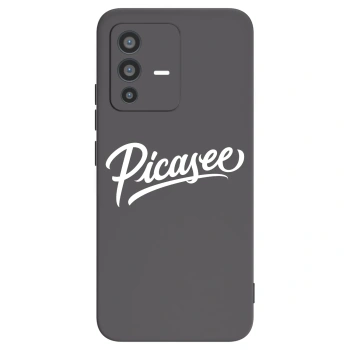 Picasee Μαύρη θήκη σιλικόνης για Vivo V23 5G - Picasee - old logo - white