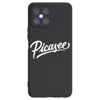 Picasee Μαύρη θήκη σιλικόνης για Honor X8 4G - Picasee - old logo - white