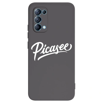 Picasee Μαύρη θήκη σιλικόνης για OPPO Reno 5 5G - Picasee - old logo - white