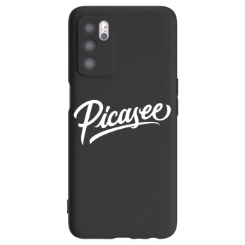 Picasee Μαύρη θήκη σιλικόνης για OPPO A16s - Picasee - old logo - white