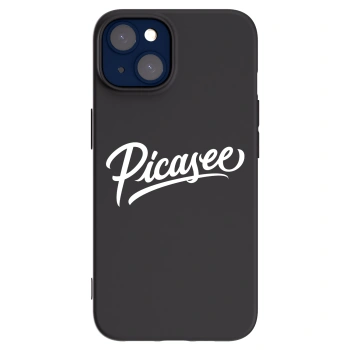 Picasee Μαύρη θήκη σιλικόνης για Apple iPhone 14 - Picasee - old logo - white