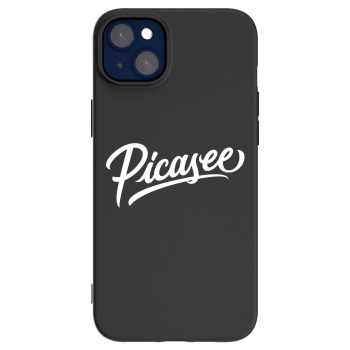 Picasee Μαύρη θήκη σιλικόνης για Apple iPhone 14 Plus - Picasee - old logo - white