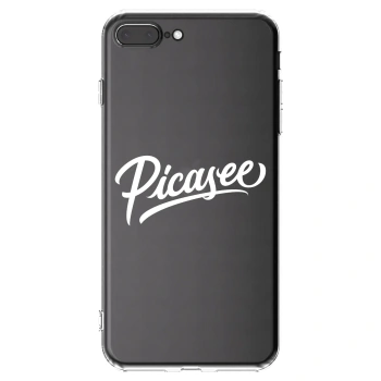 Picasee διαφανής θήκη σιλικόνης Apple iPhone 8 Plus - Picasee - old logo - white