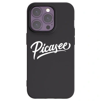 Picasee Μαύρη θήκη σιλικόνης για Apple iPhone 14 Pro - Picasee - old logo - white