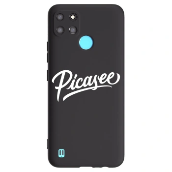 Picasee Μαύρη θήκη σιλικόνης για Realme C21Y - Picasee - old logo - white