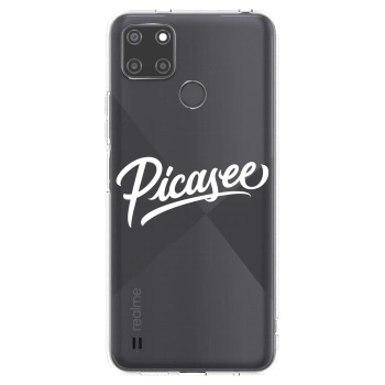 Picasee διαφανής θήκη σιλικόνης Realme C21Y - Picasee - old logo - white
