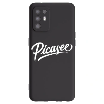 Picasee Μαύρη θήκη σιλικόνης για OPPO A94 5G - Picasee - old logo - white