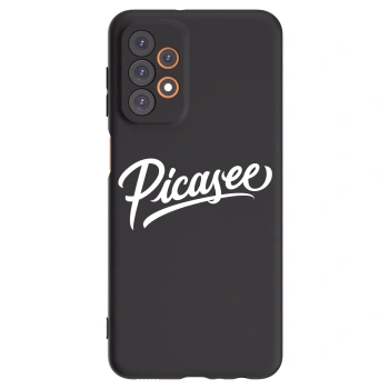 Picasee Μαύρη θήκη σιλικόνης για Samsung Galaxy A23 A236B 5G - Picasee - old logo - white