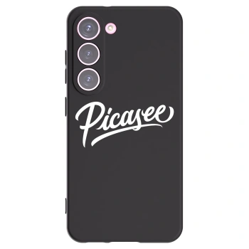 Picasee Μαύρη θήκη σιλικόνης για Samsung Galaxy S23 5G - Picasee - old logo - white
