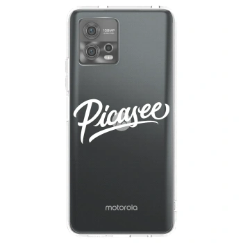 Picasee διαφανής θήκη σιλικόνης Motorola Moto G72 - Picasee - old logo - white