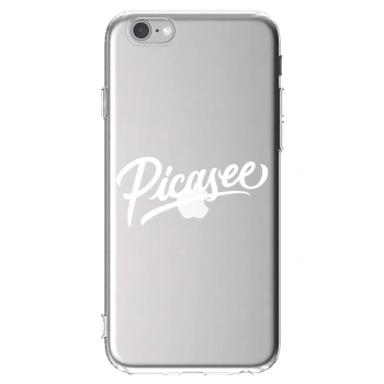 Picasee διαφανής θήκη σιλικόνης Apple iPhone 6/6S - Picasee - old logo - white