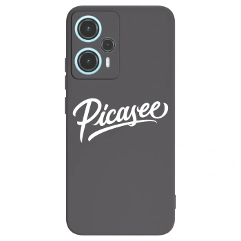 Picasee Μαύρη θήκη σιλικόνης για Xiaomi Poco F5 - Picasee - old logo - white