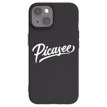 Picasee Μαύρη θήκη σιλικόνης για Apple iPhone 15 - Picasee - old logo - white