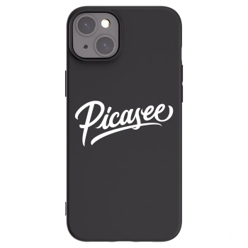 Picasee Μαύρη θήκη σιλικόνης για Apple iPhone 15 Plus - Picasee - old logo - white