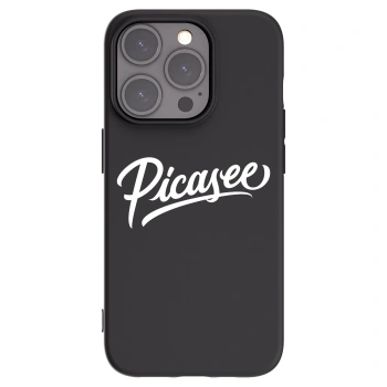 Picasee Μαύρη θήκη σιλικόνης για Apple iPhone 15 Pro - Picasee - old logo - white