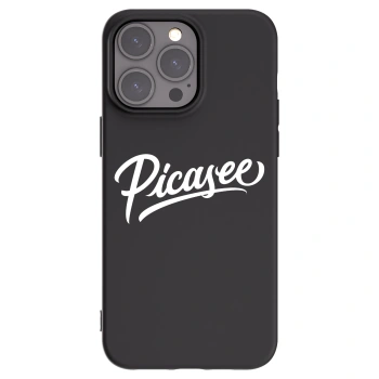 Picasee Μαύρη θήκη σιλικόνης για Apple iPhone 15 Pro Max - Picasee - old logo - white