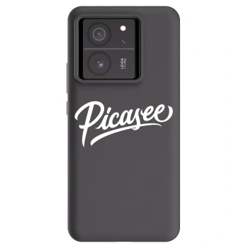 Picasee Μαύρη θήκη σιλικόνης για Xiaomi 13T - Picasee - old logo - white