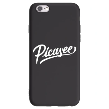 Picasee Μαύρη θήκη σιλικόνης για Apple iPhone 6/6S - Picasee - old logo - white