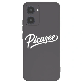 Picasee Μαύρη θήκη σιλικόνης για Realme 10 4G - Picasee - old logo - white