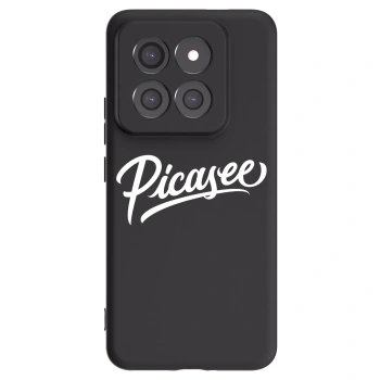 Picasee Μαύρη θήκη σιλικόνης για Xiaomi 14 Pro - Picasee - old logo - white