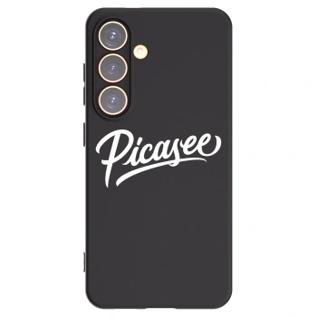 Picasee Μαύρη θήκη σιλικόνης για Samsung Galaxy S24 S921B 5G - Picasee - old logo - white
