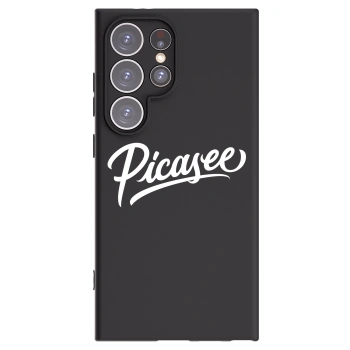 Picasee Μαύρη θήκη σιλικόνης για Samsung Galaxy S24 Ultra S928B 5G - Picasee - old logo - white