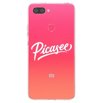 Picasee διαφανής θήκη σιλικόνης Xiaomi Mi 8 Lite - Picasee - old logo - white