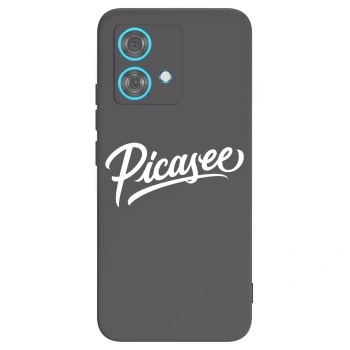 Picasee Μαύρη θήκη σιλικόνης για Motorola Edge 40 Neo - Picasee - old logo - white