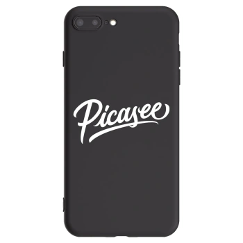 Picasee Μαύρη θήκη σιλικόνης για Apple iPhone 8 Plus - Picasee - old logo - white
