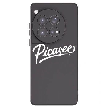 Picasee Μαύρη θήκη σιλικόνης για OnePlus 12 5G - Picasee - old logo - white