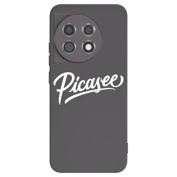 Picasee Μαύρη θήκη σιλικόνης για OnePlus 11 5G - Picasee - old logo - white