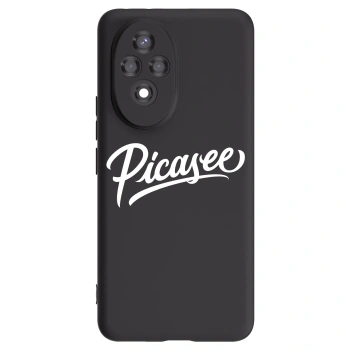 Picasee Μαύρη θήκη σιλικόνης για Honor 200 Pro 5G - Picasee - old logo - white
