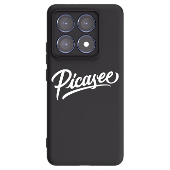 Picasee Μαύρη θήκη σιλικόνης για Xiaomi 14T Pro - Picasee - old logo - white