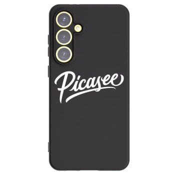 Picasee Μαύρη θήκη σιλικόνης για Samsung Galaxy S24 FE S721B - Picasee - old logo - white