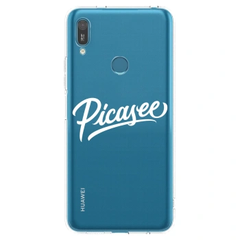 Picasee διαφανής θήκη σιλικόνης Huawei Y7 2019 - Picasee - old logo - white