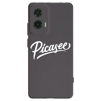 Picasee Μαύρη θήκη σιλικόνης για Motorola Moto G35 5G - Picasee - old logo - white