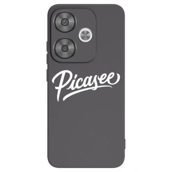 Picasee Μαύρη θήκη σιλικόνης για Xiaomi Poco F6 - Picasee - old logo - white