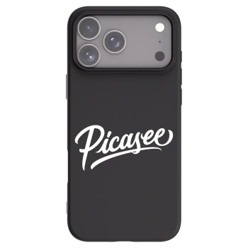 Picasee Μαύρη θήκη σιλικόνης για Apple iPhone 17 Pro Max - Picasee - old logo - white