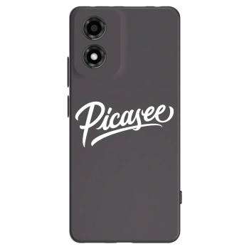 Picasee Μαύρη θήκη σιλικόνης για Motorola Moto E14 - Picasee - old logo - white