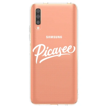Picasee διαφανής θήκη σιλικόνης Samsung Galaxy A70 A705F - Picasee - old logo - white