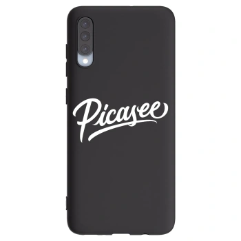 Picasee Μαύρη θήκη σιλικόνης για Samsung Galaxy A70 A705F - Picasee - old logo - white