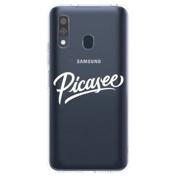 Picasee διαφανής θήκη σιλικόνης Samsung Galaxy A40 A405F - Picasee - old logo - white