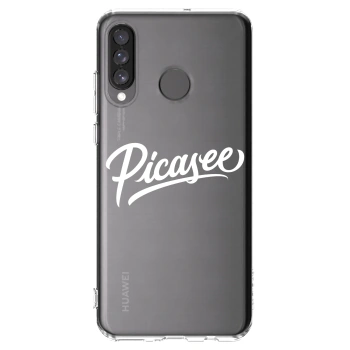 Picasee διαφανής θήκη σιλικόνης Huawei P30 Lite - Picasee - old logo - white