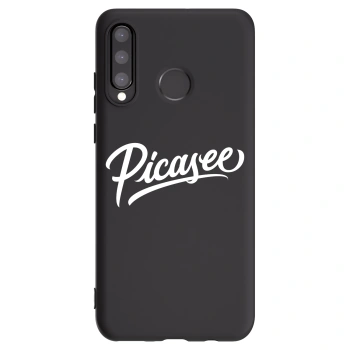 Picasee Μαύρη θήκη σιλικόνης για Huawei P30 Lite - Picasee - old logo - white