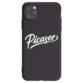 Picasee Μαύρη θήκη σιλικόνης για Apple iPhone 11 Pro Max - Picasee - old logo - white