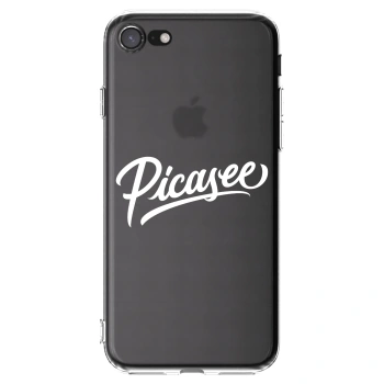 Picasee διαφανής θήκη σιλικόνης Apple iPhone 8 - Picasee - old logo - white