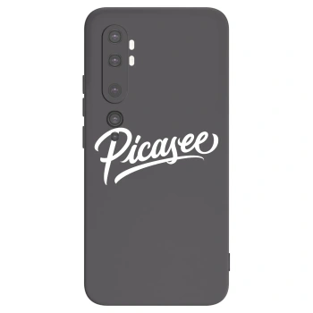 Picasee Μαύρη θήκη σιλικόνης για Xiaomi Mi Note 10 (Pro) - Picasee - old logo - white