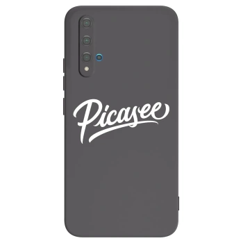 Picasee Μαύρη θήκη σιλικόνης για Huawei Nova 5T - Picasee - old logo - white