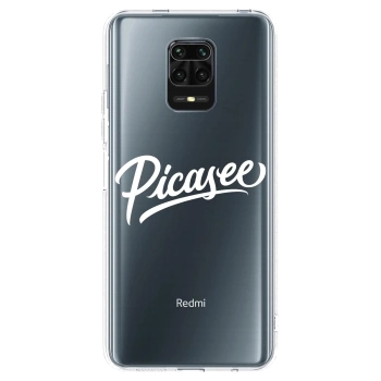 Picasee διαφανής θήκη σιλικόνης Xiaomi Redmi Note 9 Pro - Picasee - old logo - white